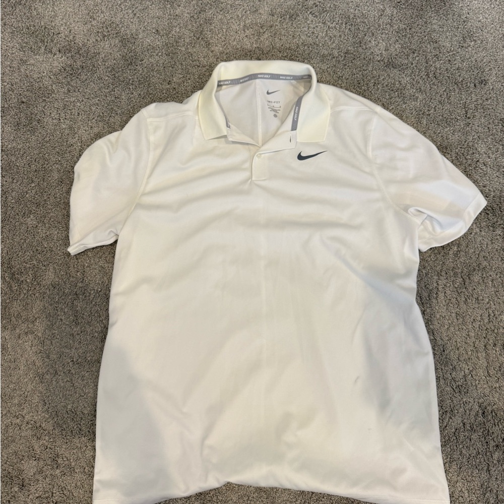 Nike Men's Cream Polo Shirt